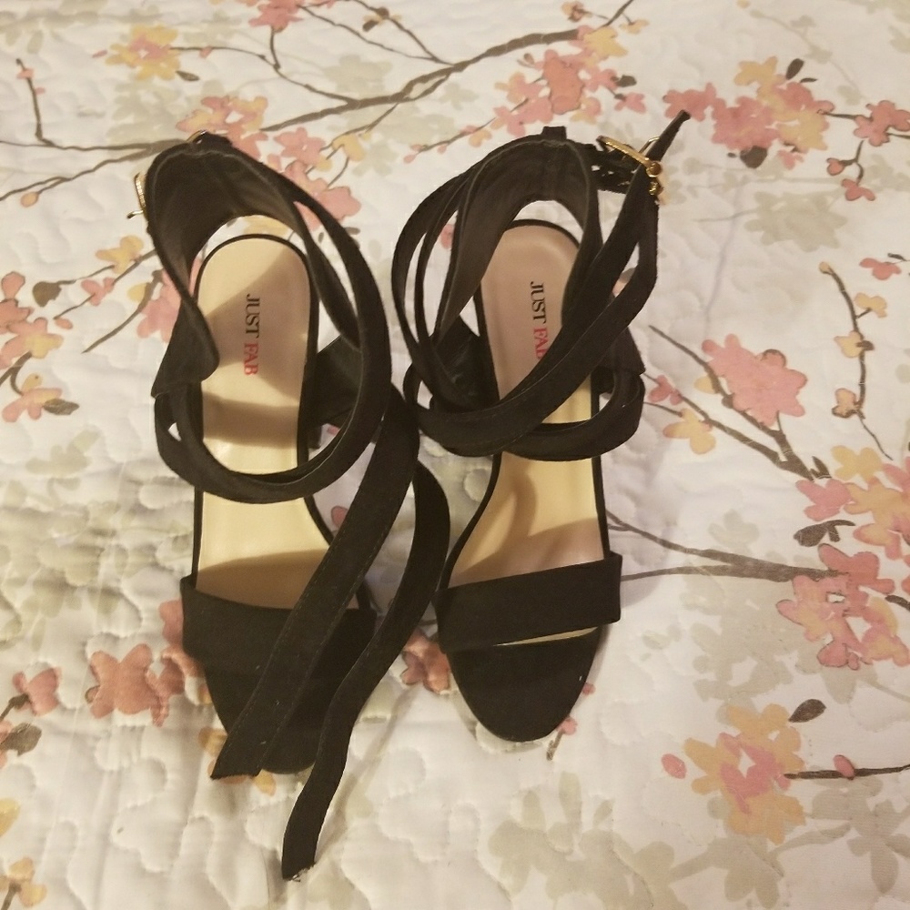 Thick heeled high heels